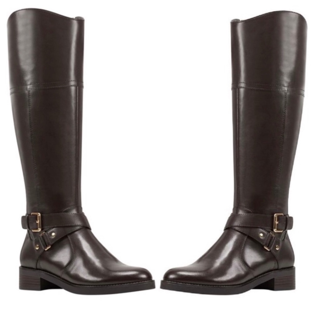 Bandolino Women’s Jiman Tall Leather Riding Brown Boots Size 6 New